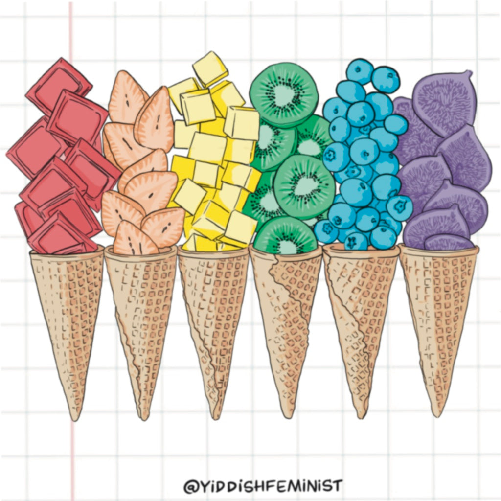 Queer Ice-Cream - Printed Art by Yiddish Feminist